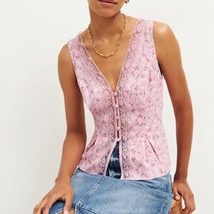 Reformation Cristina Top Baby's Breath - Size 4